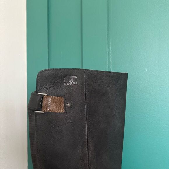 Sorel Women’s Lolla Tall Black/Mud Leather Waterproof Boots - Picture 14 of 14